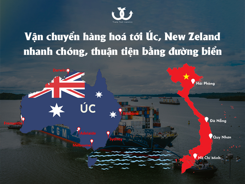 Vận chuyển hàng hoá tới Úc, New Zeland