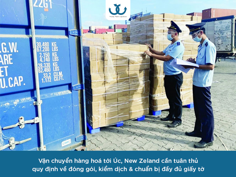 Vận chuyển hàng hoá tới Úc, New Zeland