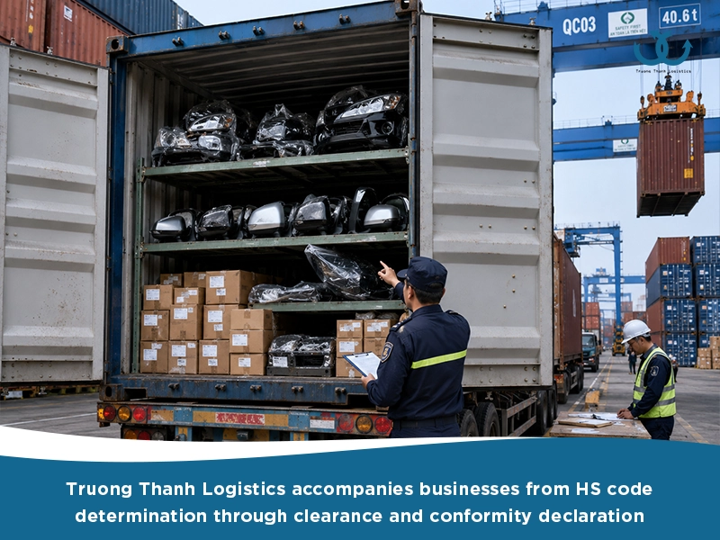 Auto parts import procedures