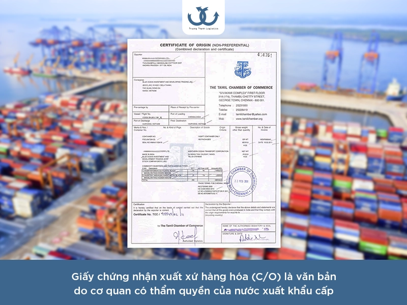Giấy chứng nhận xuất xứ