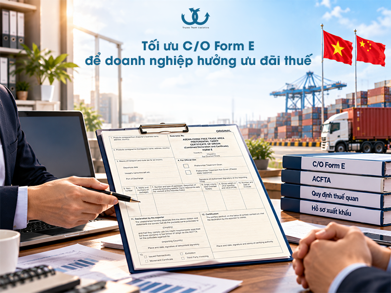 C/O Form E và cách tối ưu ưu đãi đặc biệt cho hàng hóa đi Trung Quốc