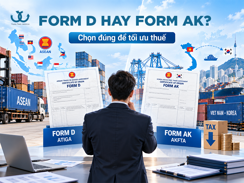 c/o form d hay form ak có lợi ích thuế cao hơn
