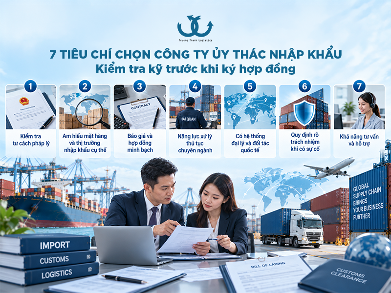 tiêu chí lựa chọn công ty uỷ nhập khẩu