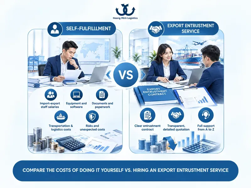 The entrusted export service offers more cost-effective rates