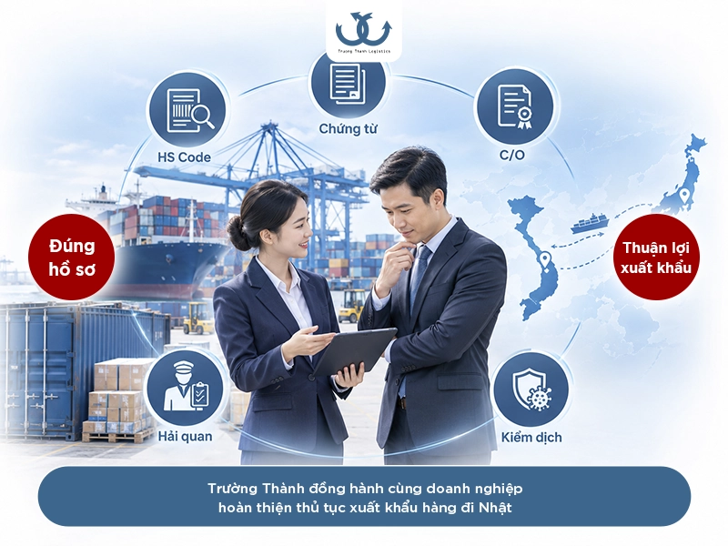 trường thành đồng hành cùng doanh nghiệp làm thủ tục xuất hàng sang nhật