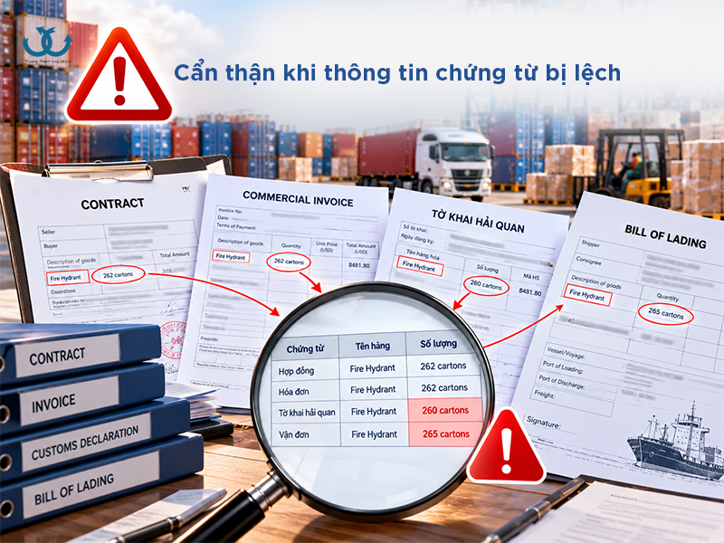 kiểm tra kĩ thông tin chứng từ
